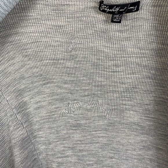Elizabeth & James Cardigan Women's M/L Medium Large Gray 100% Cotton - Picture 4 of 9